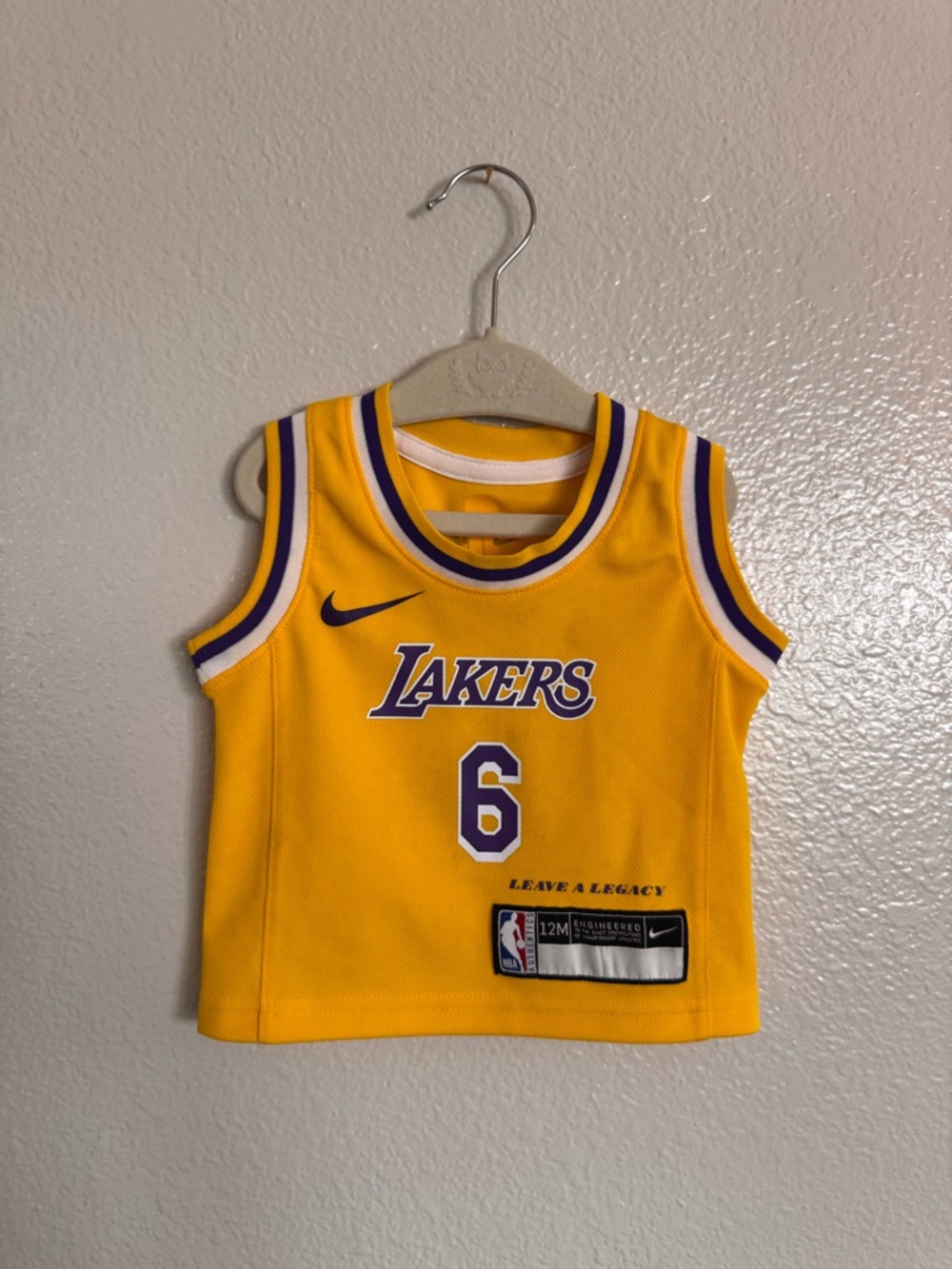 NBA Kids Los Angeles Lakers Yellow/Purple #6 Jersey Tank